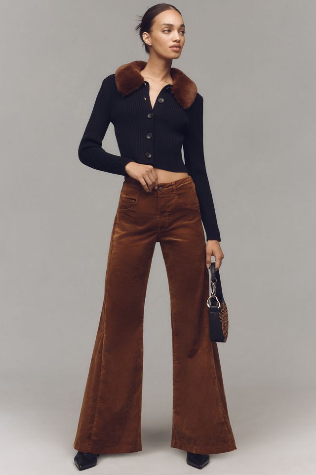 The Adi Mid-Rise Frayed Relaxed Flare Jeans by Pilcro: Velvet Edition #1
