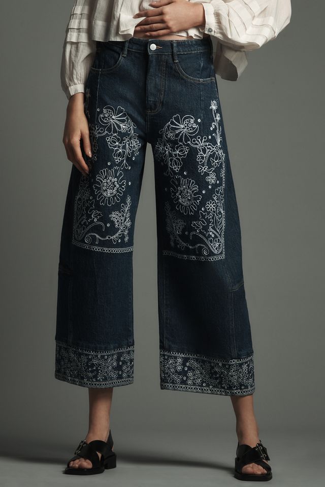 The Kenna Mid-Rise Heritage Barrel Jeans by Pilcro: Bandana Edition #1