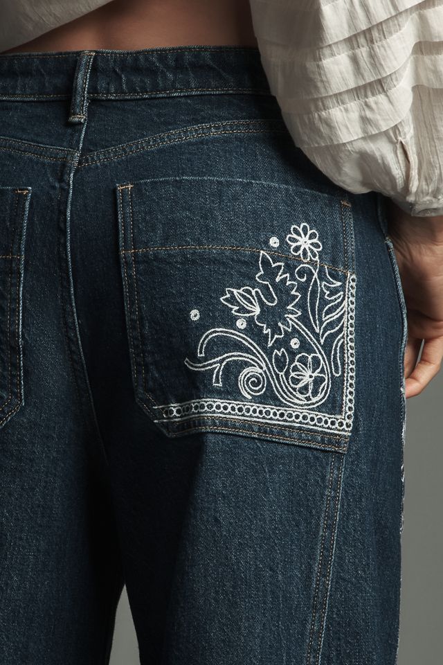 The Kenna Mid-Rise Heritage Barrel Jeans by Pilcro: Bandana Edition #4