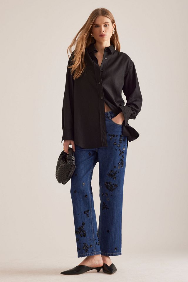 The Annie High-Rise Straight-Leg Jeans by Pilcro: Embellished Edition #5