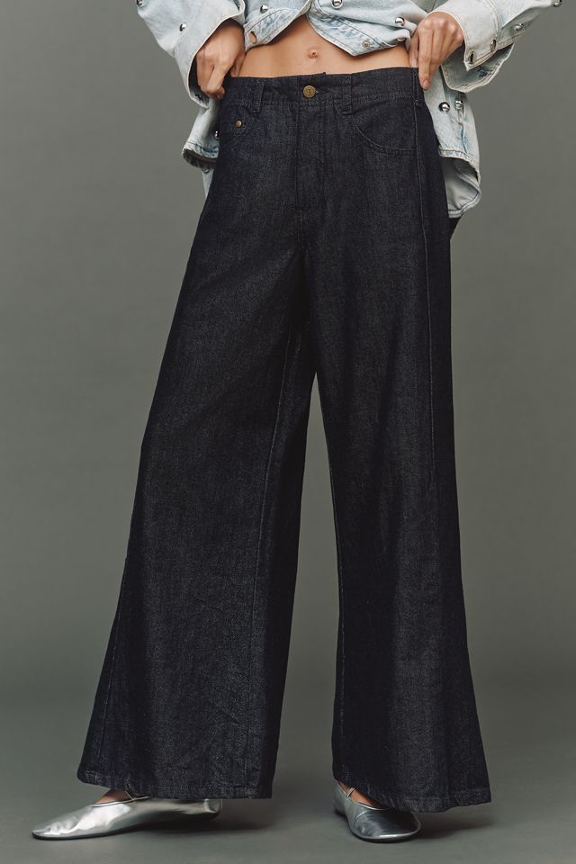 The Adi Sparkle Mid-Rise Flare Pants by Pilcro #1