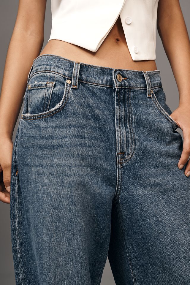 Bonnie Curvilinear Bella With Raw Cut - Wide Leg Jeans | 7 For All Mankind