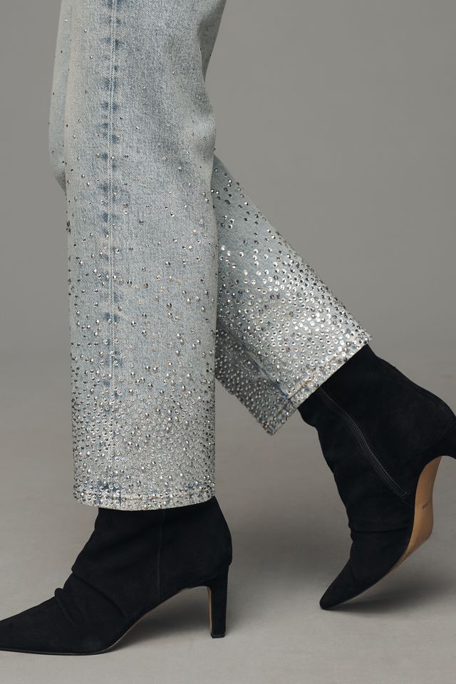 7 For All Mankind Logan Embellished Straight-Leg Jeans #2