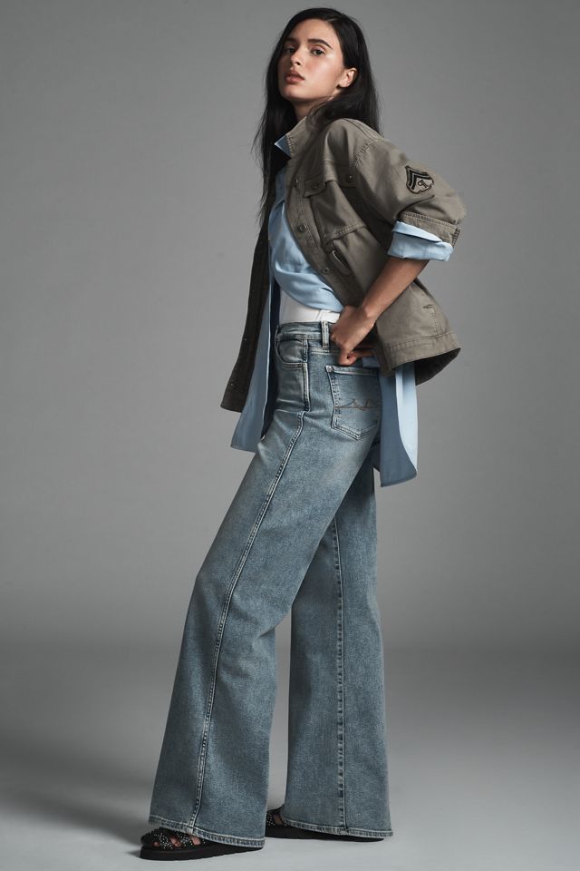 7 For All Mankind Lotta Mid-Rise Wide-Leg Jeans #4