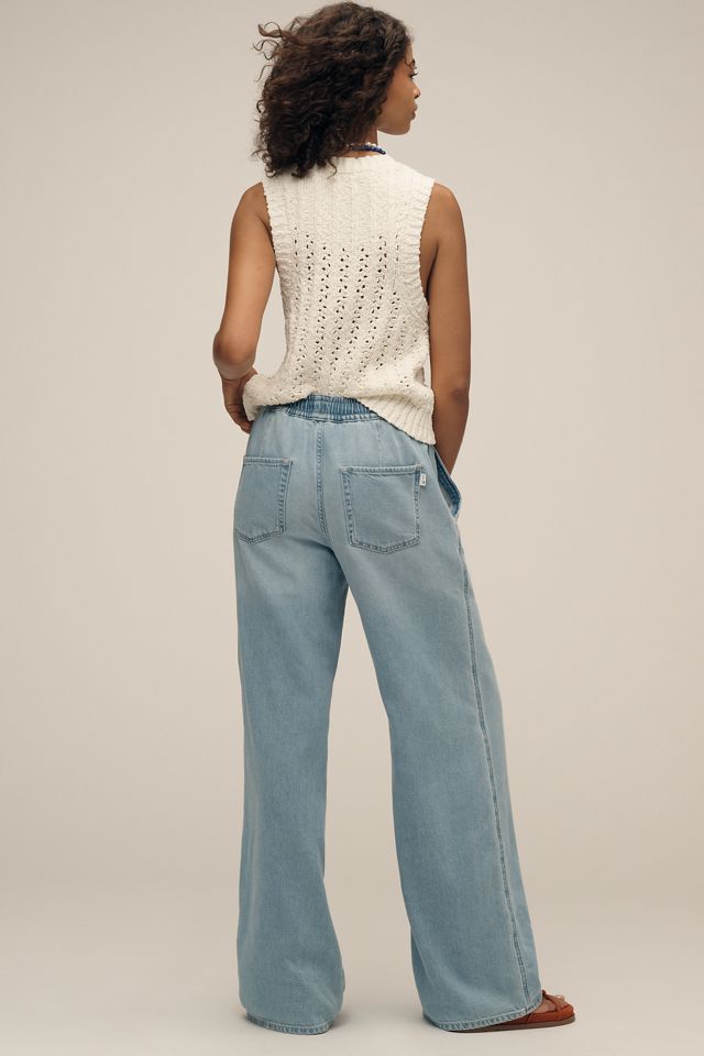 7 For All Mankind High-Rise Wide-Leg Pull-On Jeans #3