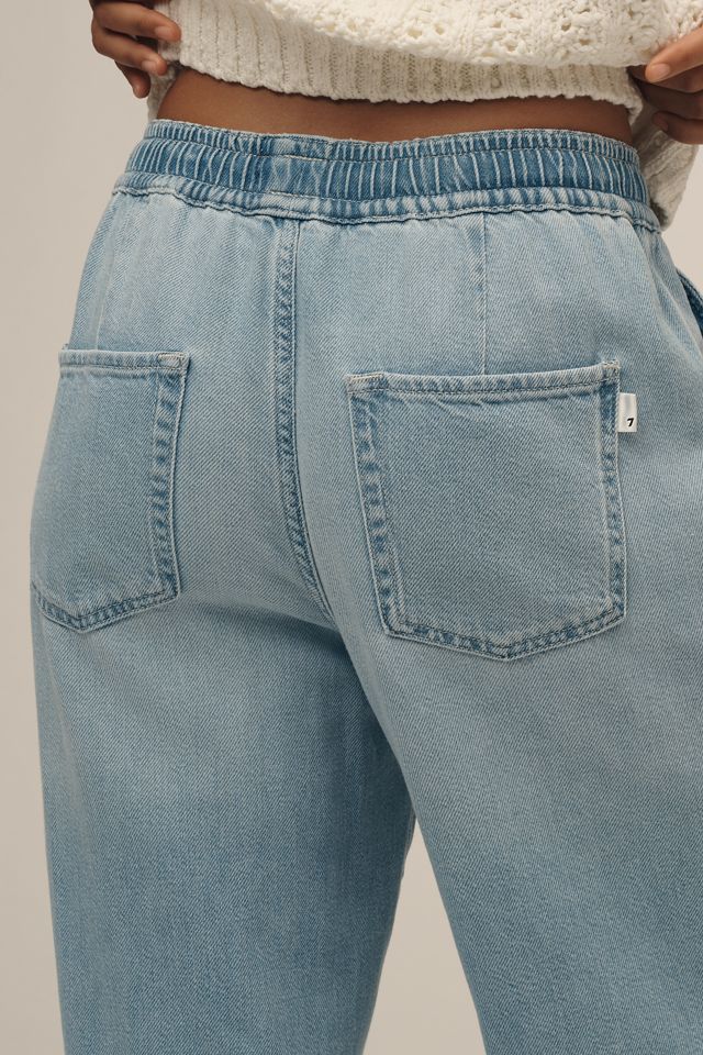 7 For All Mankind High-Rise Wide-Leg Pull-On Jeans #4