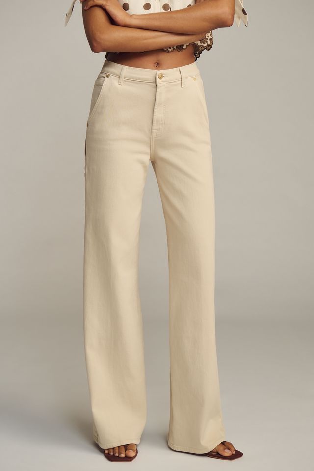 7 For All Mankind Lotta Trouser High-Rise Wide-Leg Jeans #1