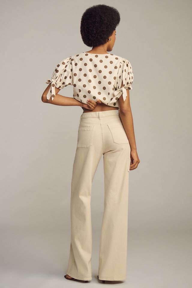 7 For All Mankind Lotta Trouser High-Rise Wide-Leg Jeans #3