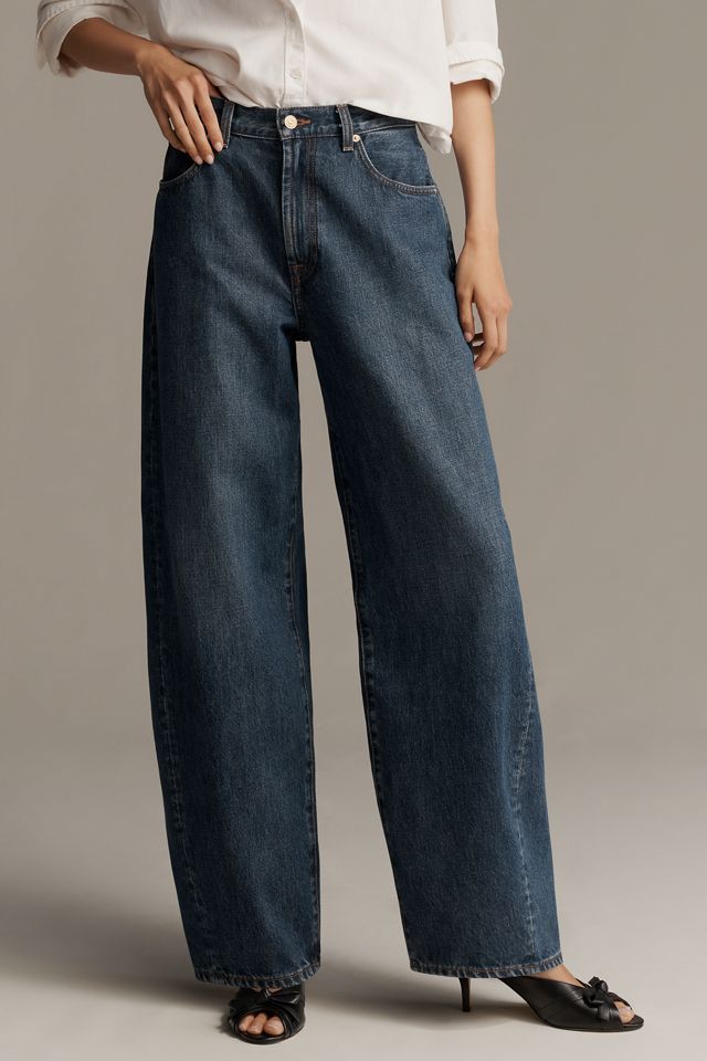 7 For All Mankind Twisted Bonnie High-Rise Barrel Jeans #1
