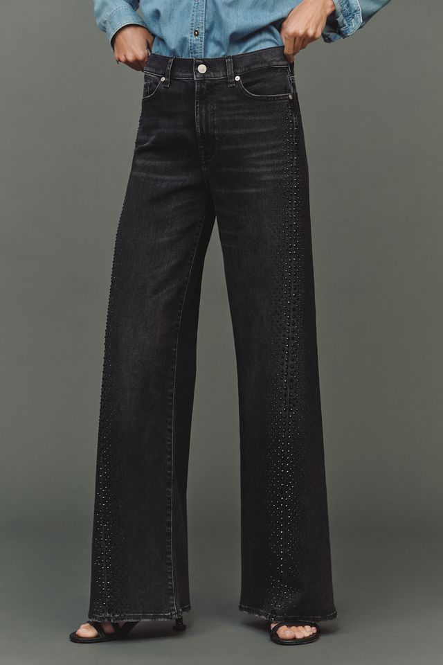 7 For All Mankind Twisted Lotta High-Rise Wide-Leg Jeans #1