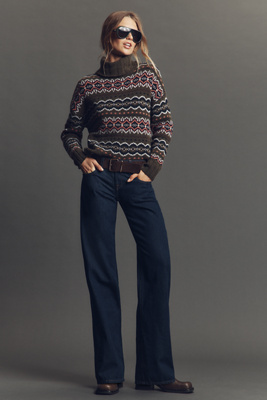 7 For All Mankind Low-rise Straight-leg Jeans In Blue