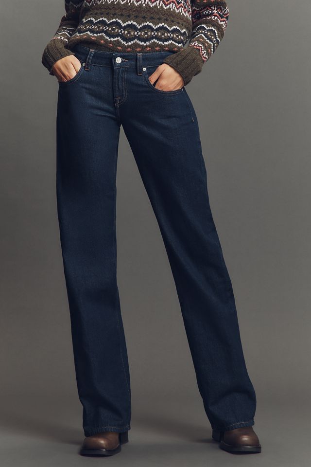 7 For All Mankind Low-Rise Straight-Leg Jeans #1