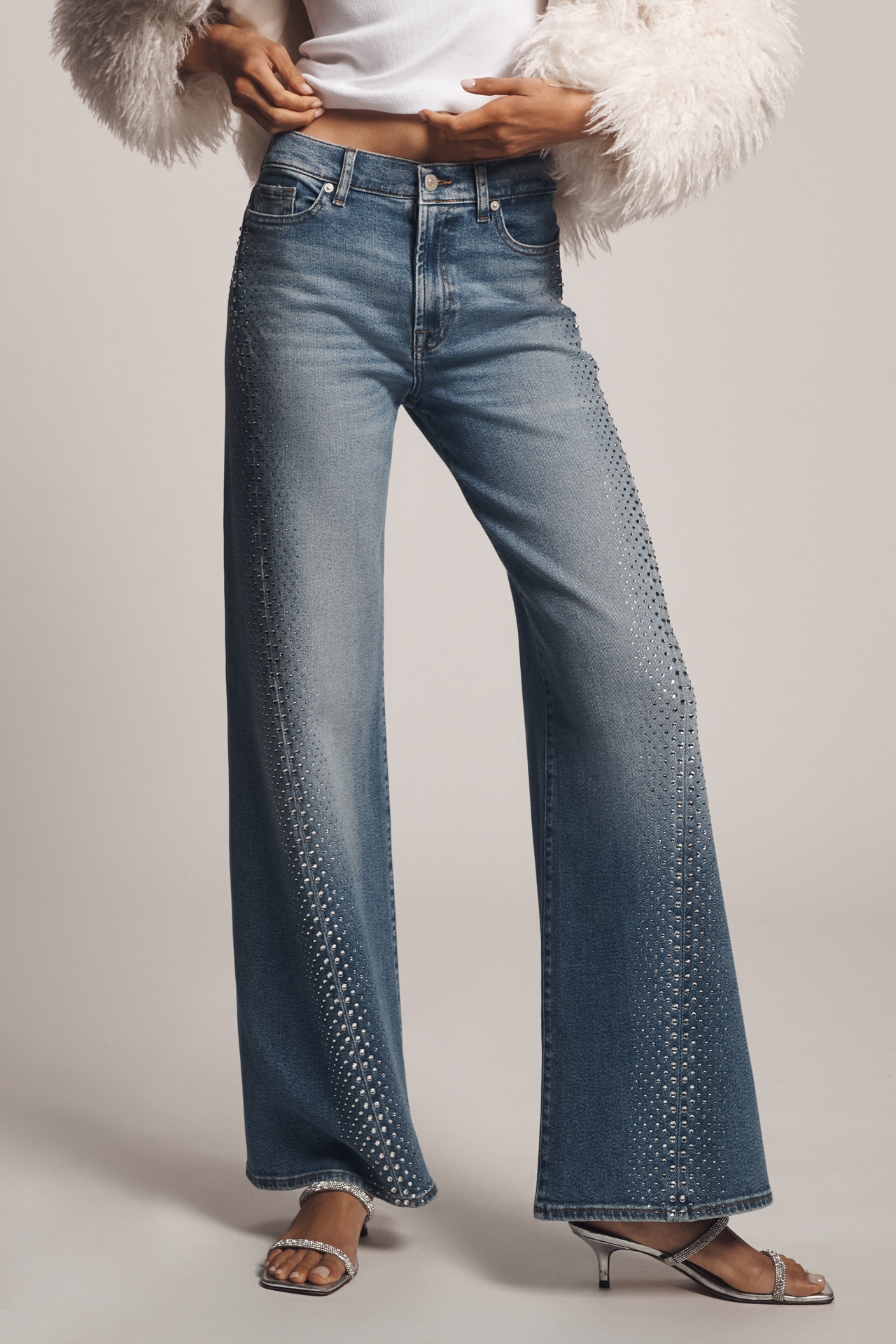 7 For All Mankind Twisted Lotta High-Rise Wide-Leg Jeans