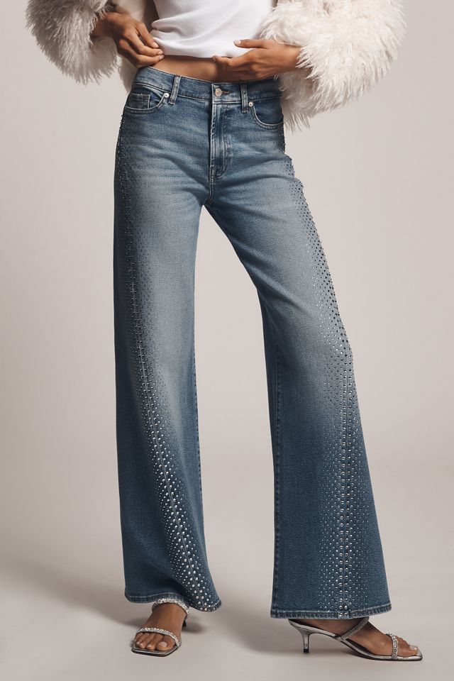 7 For All Mankind Twisted Lotta High-Rise Wide-Leg Jeans #1