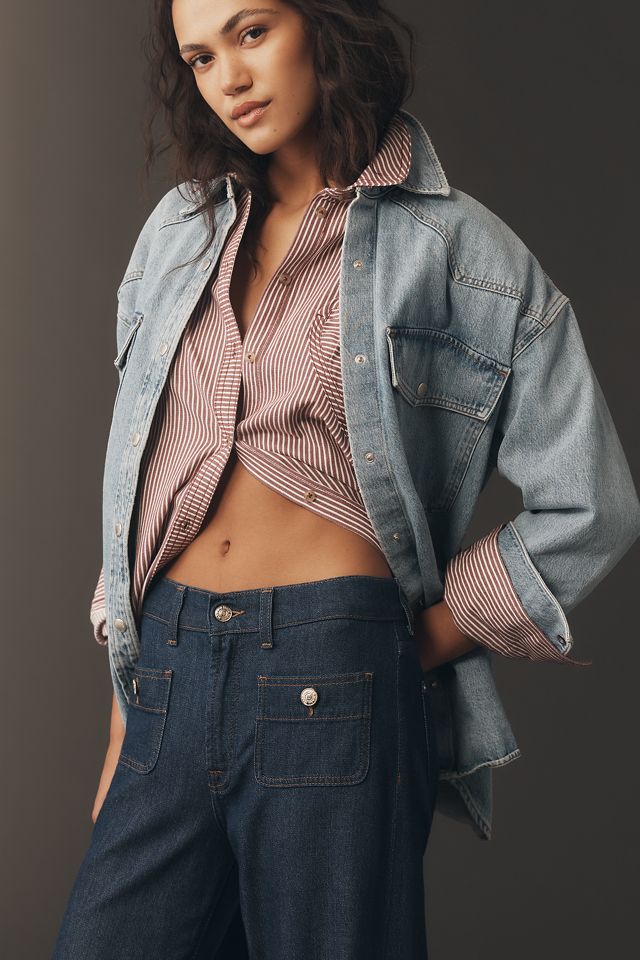 7 For All Mankind Lotta High-Rise Wide-Leg Jeans #3