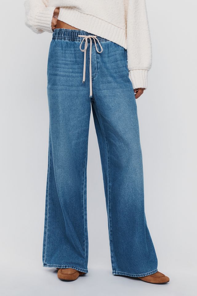 7 For All Mankind Petite Wide-Leg Pull-On Jeans #1