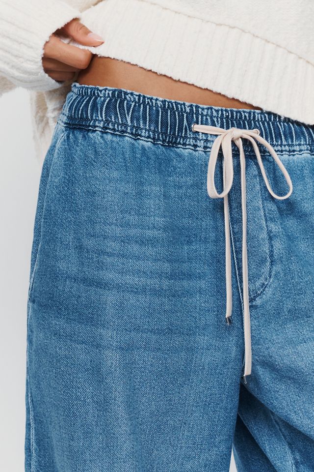 7 For All Mankind Petite Wide-Leg Pull-On Jeans #2