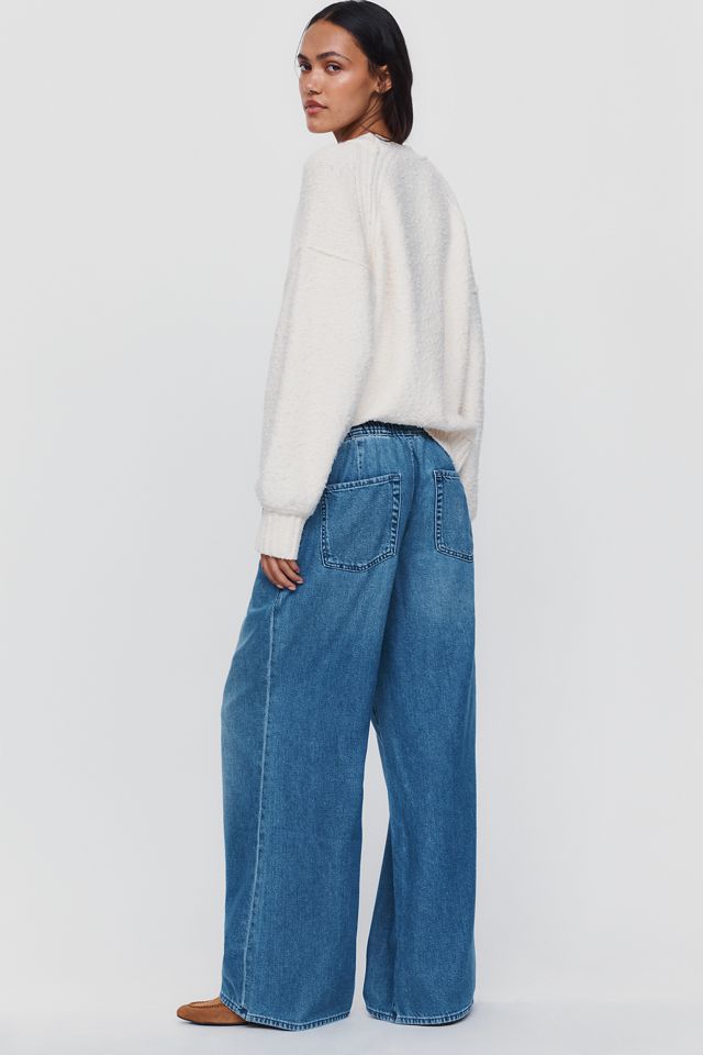 7 For All Mankind Petite Wide-Leg Pull-On Jeans #3