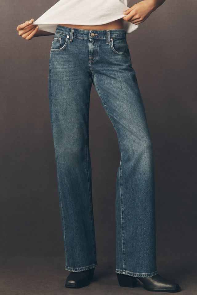 7 For All Mankind Low-Rise Straight-Leg Jeans #1