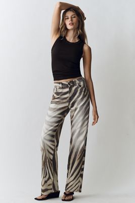 7 For All Mankind Stovepipe High-Rise Straight-Leg Jeans