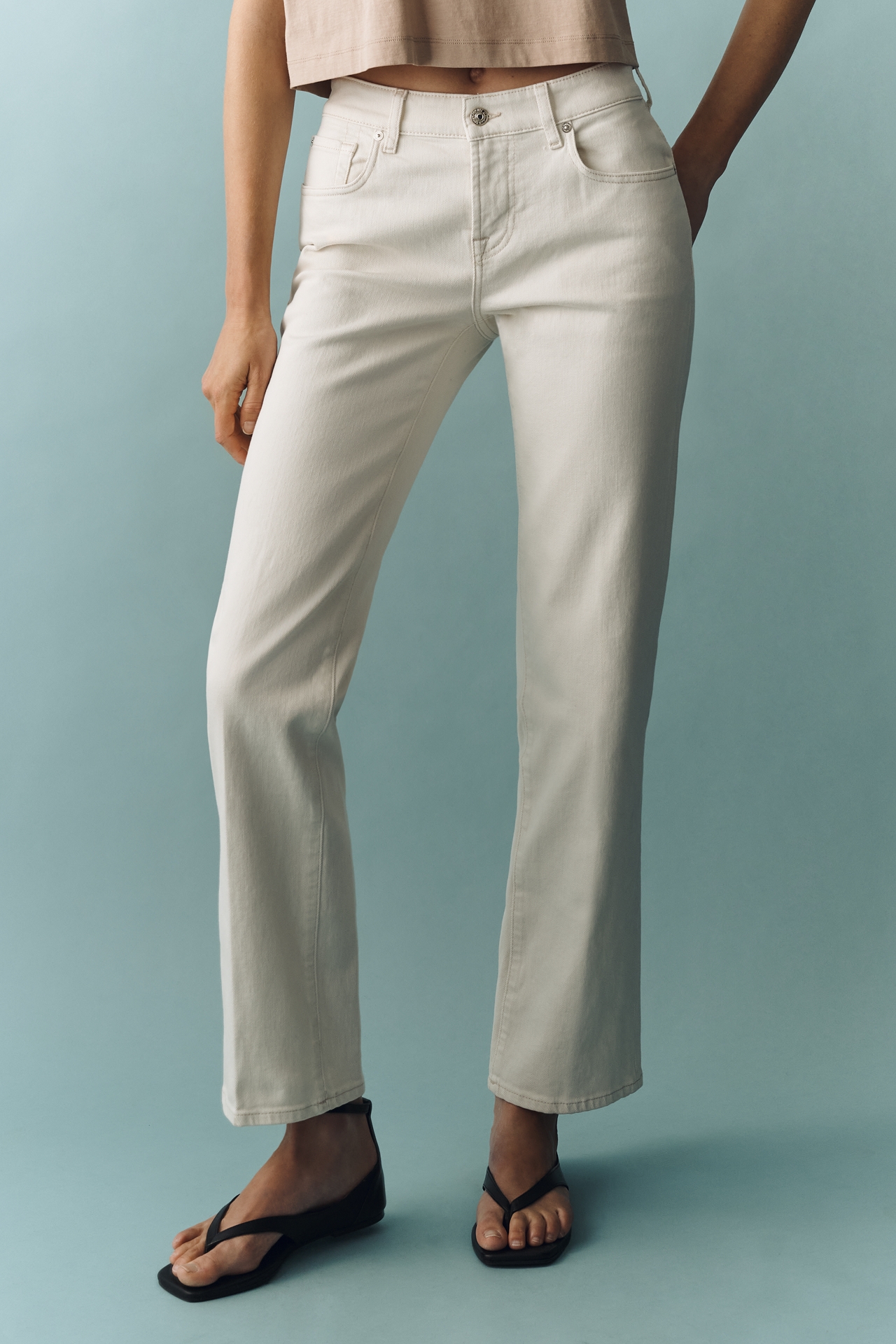 7 For All Mankind Callie Low-Rise Straight-Leg Jeans