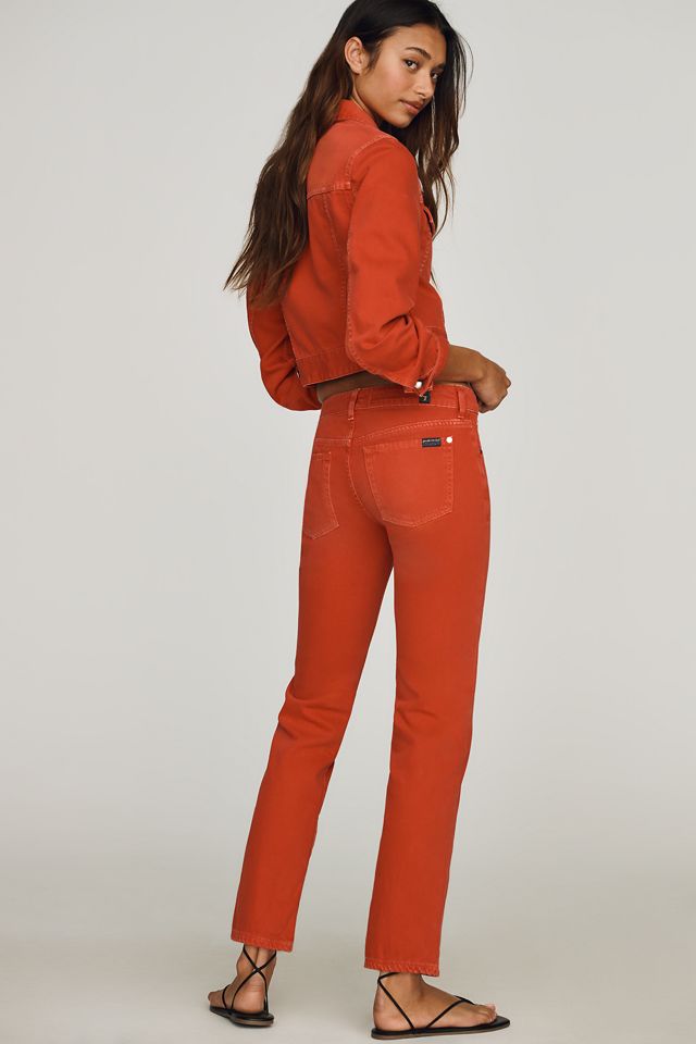 7 For All Mankind Cigarette Low-Rise Straight-Leg Jeans #3