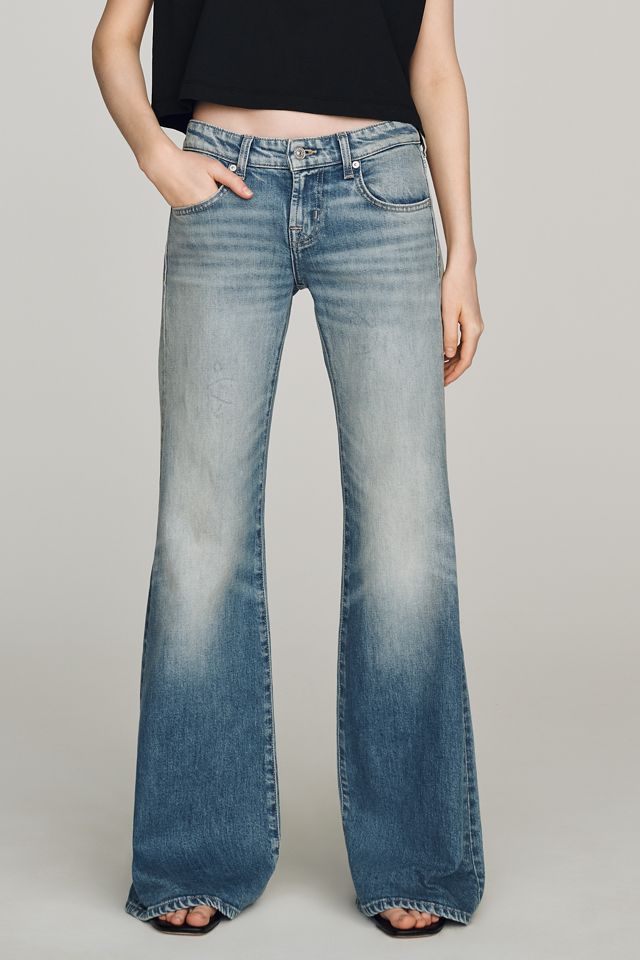 7 For All Mankind Low-Rise Flare Blue Haze Jeans #1