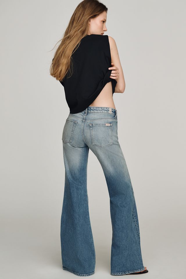 7 For All Mankind Low-Rise Flare Blue Haze Jeans #3