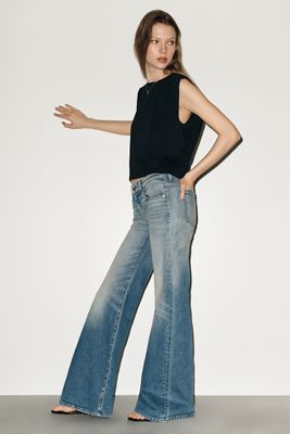 7 For All Mankind Low-Rise Flare Blue Haze Jeans