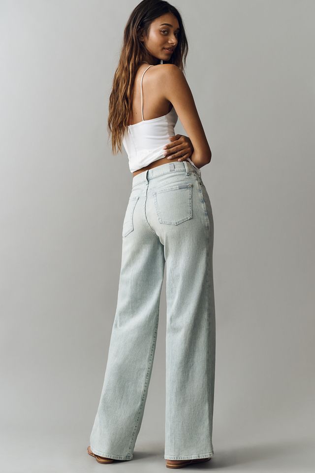 7 For All Mankind Lotta High-Rise Wide-Leg Stripe Jeans #3