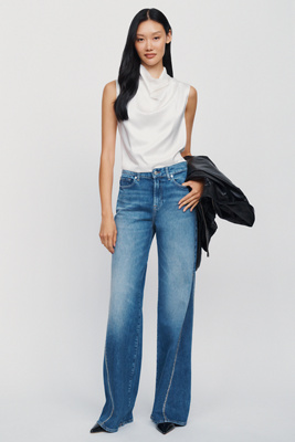 7 For All Mankind Tess High Rise Wide Leg Jeans by Anthropologie