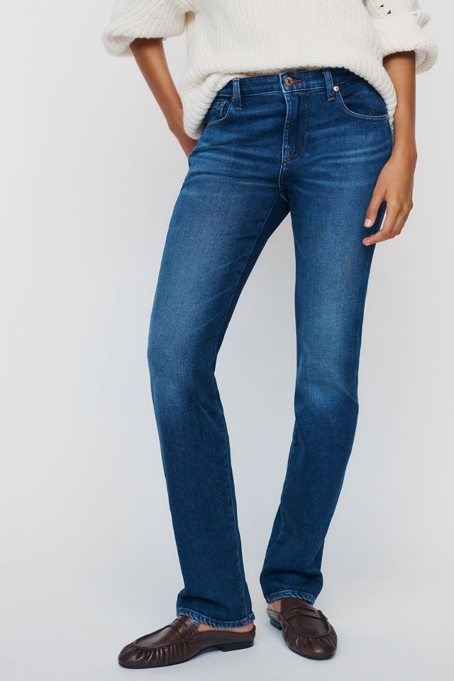 7 For All Mankind Mid-Rise Straight Jeans #1