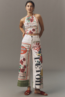 Maeve The Ettie Printed High-rise Crop Pants By  In Multi