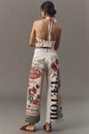 The Ettie Printed High-Rise Crop Pants by Maeve