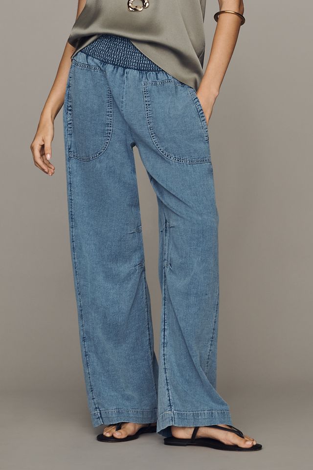 The Reese Smocked Pull-On Barrel Trousers #6