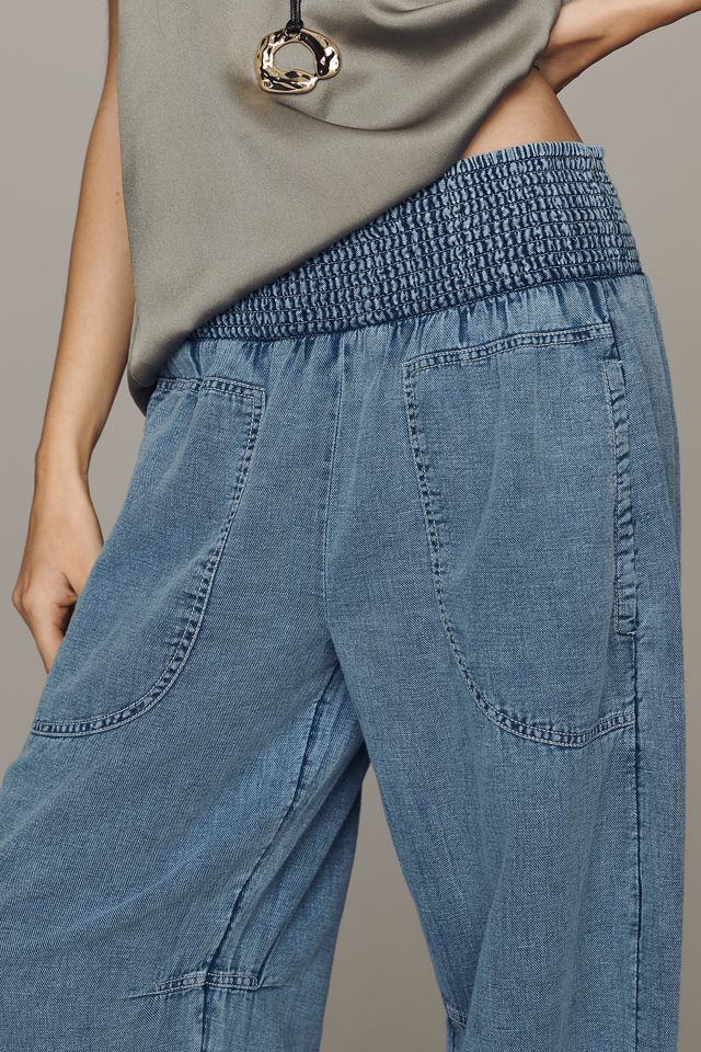 The Reese Smocked Pull-On Barrel Trousers #8