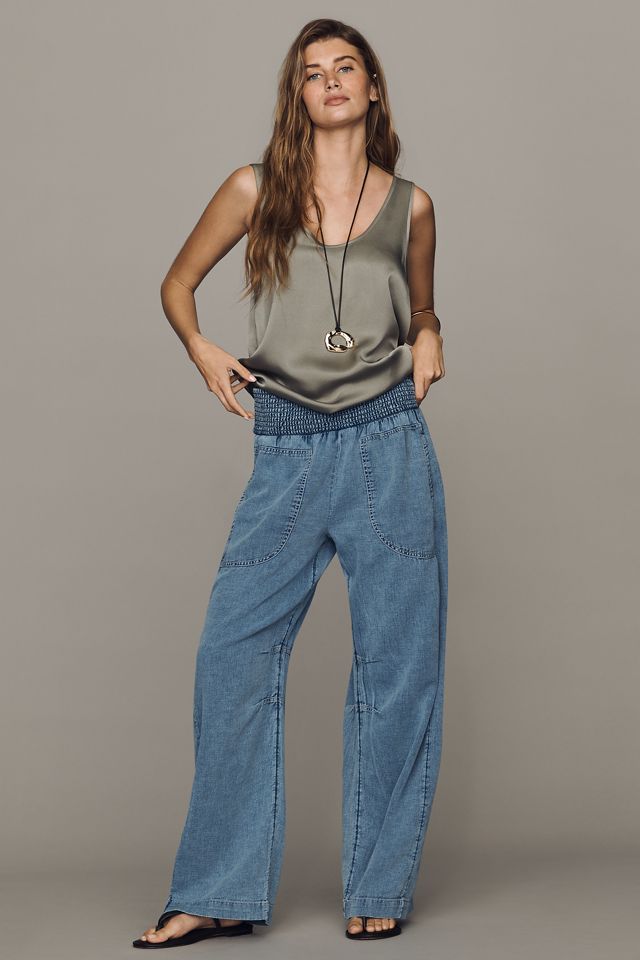 The Reese Smocked Pull-On Barrel Trousers #5