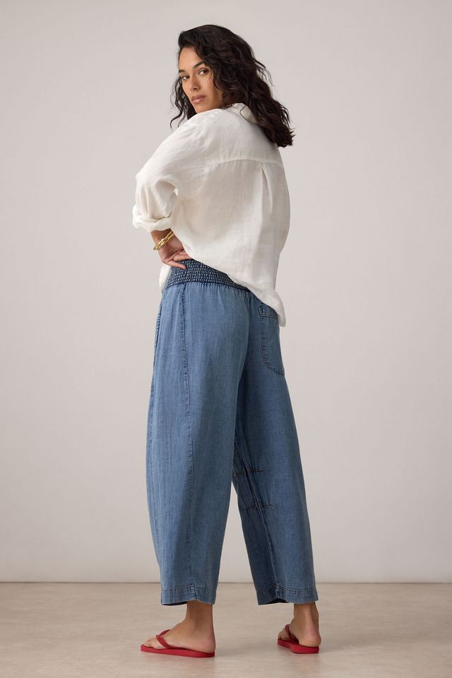 The Reese Smocked Pull-On Barrel Trousers #1
