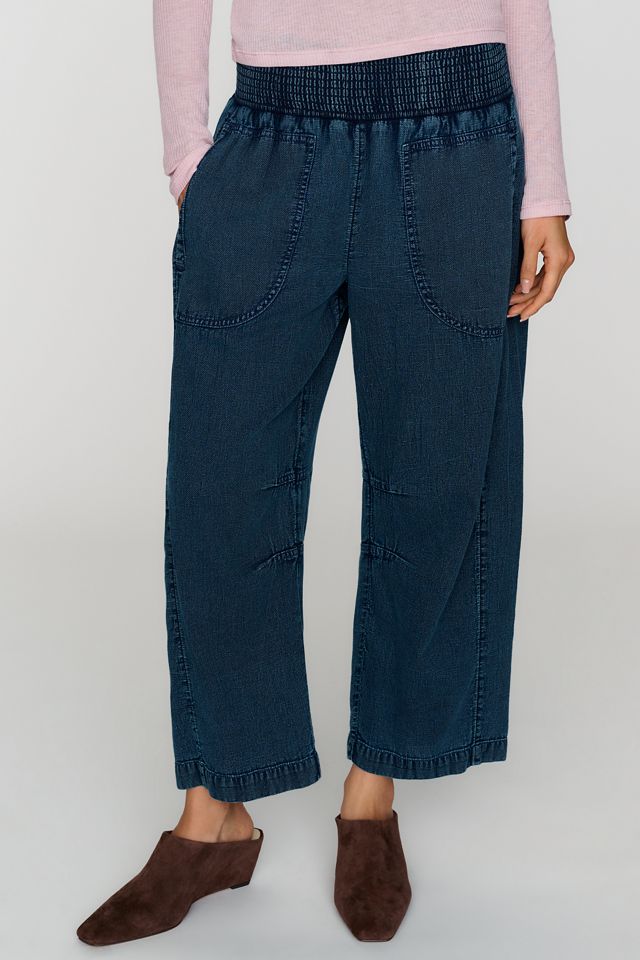 Pilcro Reese Smocked Pull On Barrel Jeans #2