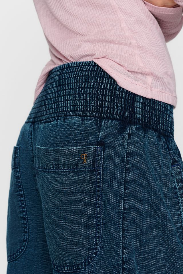Pilcro Reese Smocked Pull On Barrel Jeans #4