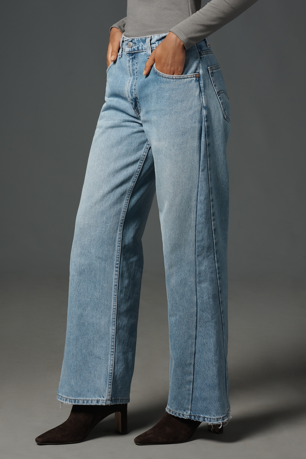 aligrace 90s High-Rise Wide-Leg Jeans