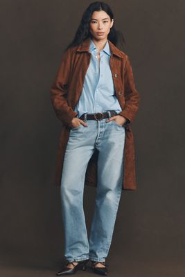 aligrace Brigette High-Rise Relaxed Straight-Leg Jeans