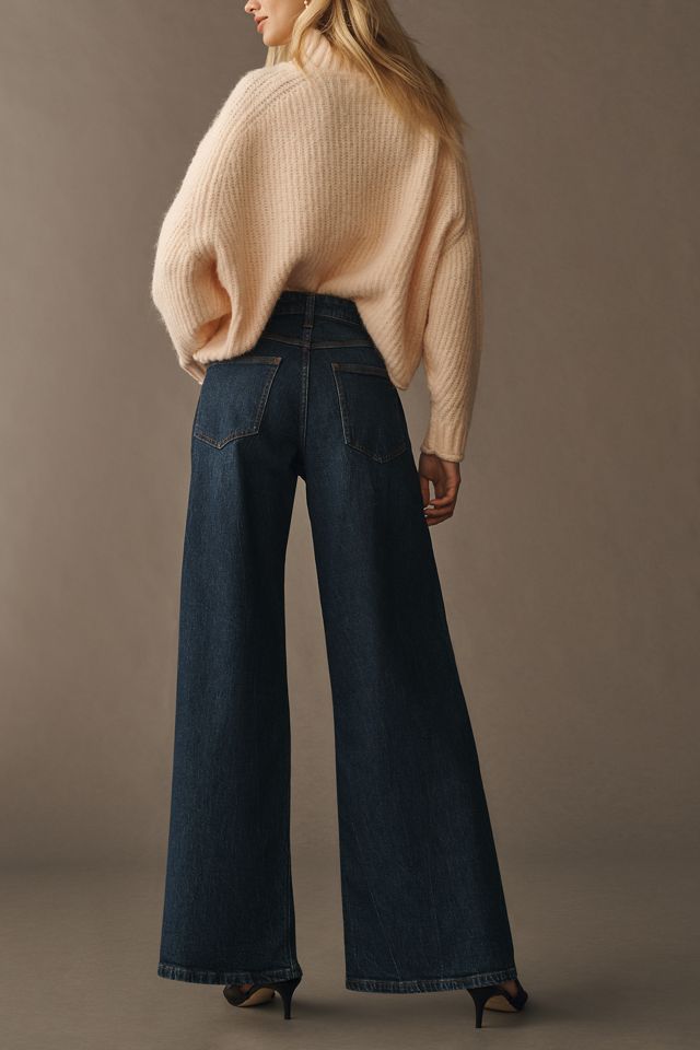 Pilcro Pearl-Embellished Low-Rise Wide-Leg Jeans #3