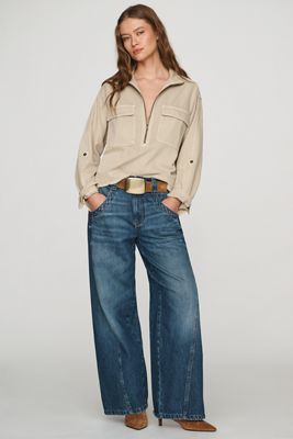 Pilcro Kenny High Rise Tapered Barrel Leg Jeans