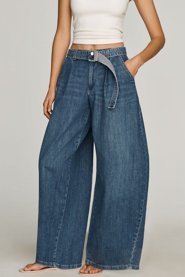 Maeve Belted High-Rise Relaxed Barrel Jeans #2