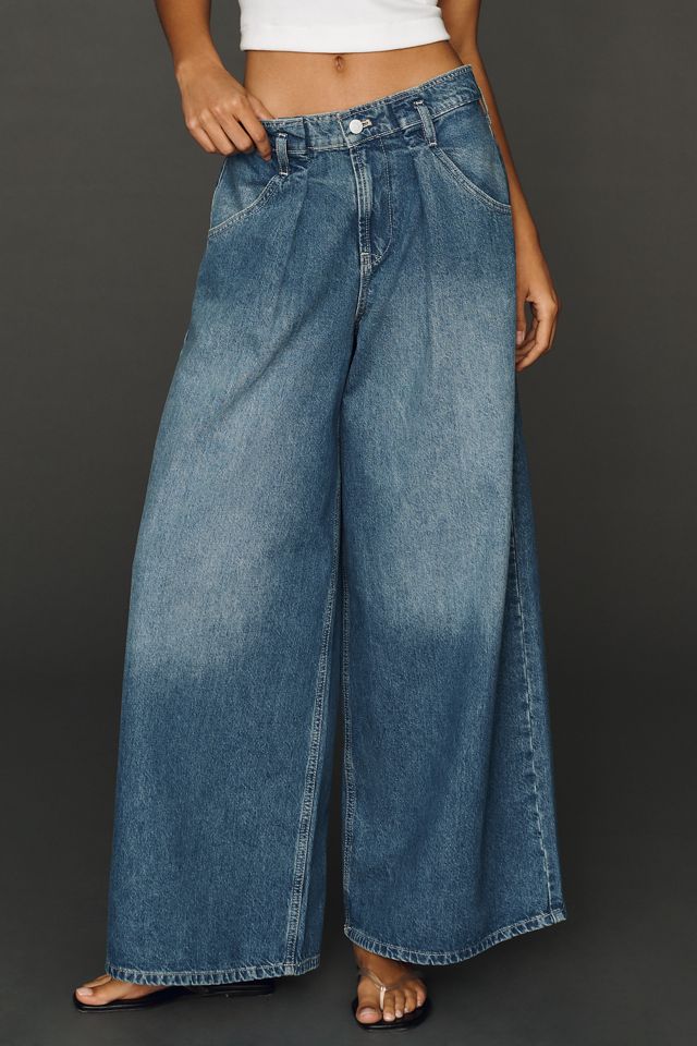 Pilcro Pleated High-Rise Wide-Leg Jeans #2
