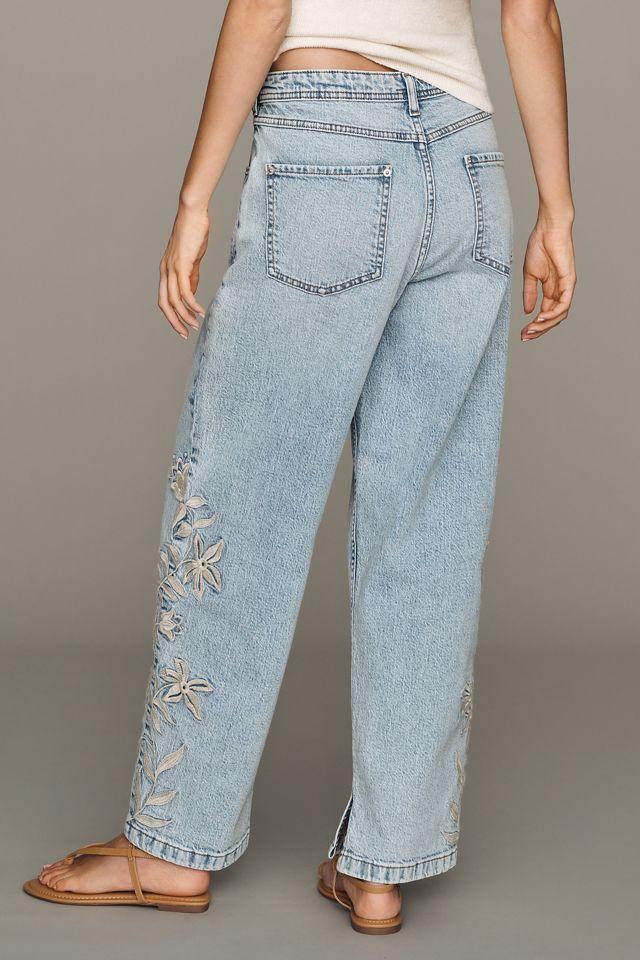 Pilcro Jules Embroidered Mid-Rise Straight-Leg Jeans #2