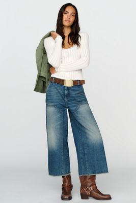 Pilcro Eden Utility High Rise Cropped Jeans