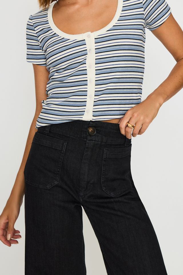The Colette High-Rise Wide-Leg Full-Length Jeans by Maeve #4
