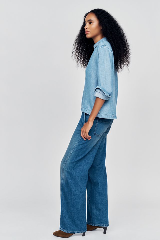 Maeve Twisted Seam Mid-Rise Straight-Leg Jeans #1
